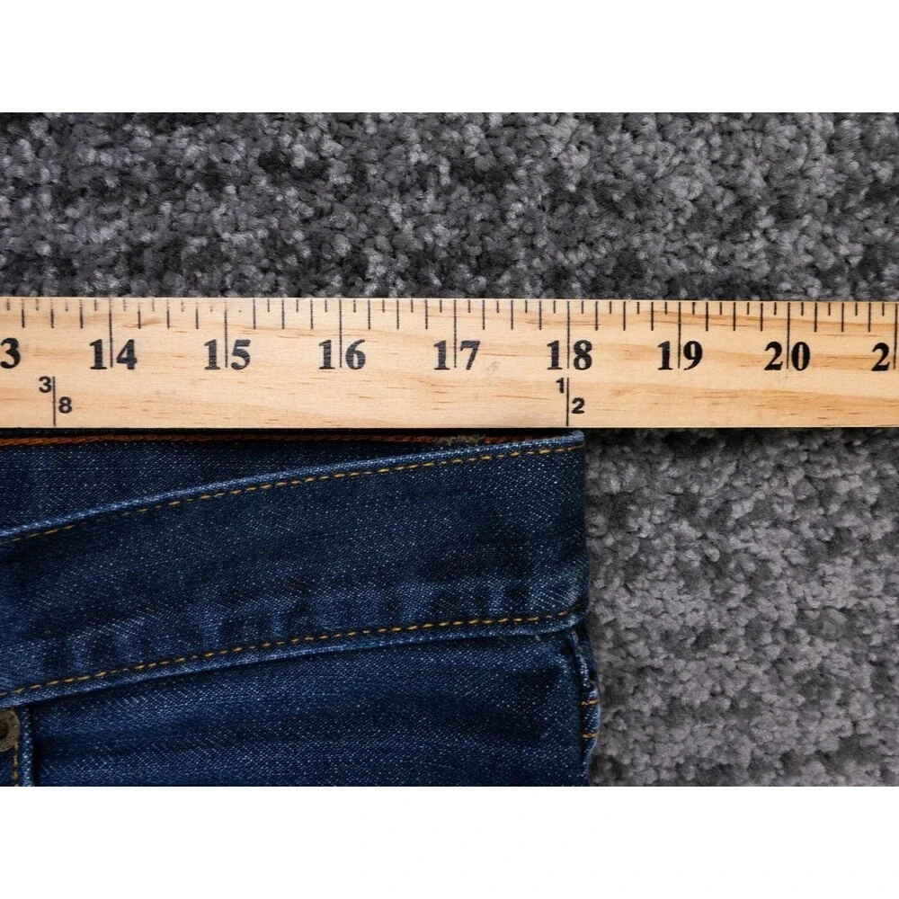 J Crew Jeans Mens 36x34 (Tag 34x34) Blue Urban Slim Cotton Distressed Denim City